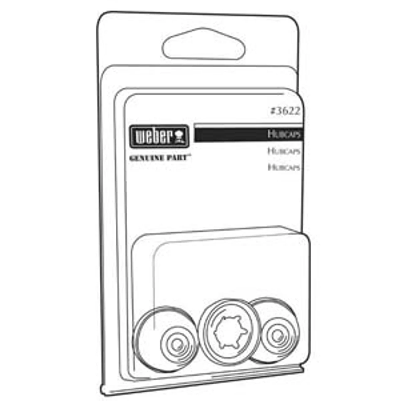 Weber 987101 Kettle Hub Caps (push Nuts 3pk) 2 Weber 987101 Kettle Hub Caps (push Nuts 3pk) - Image 2