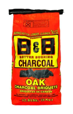 B&B Charcoal All Natural Oak Hardwood Charcoal Briquettes