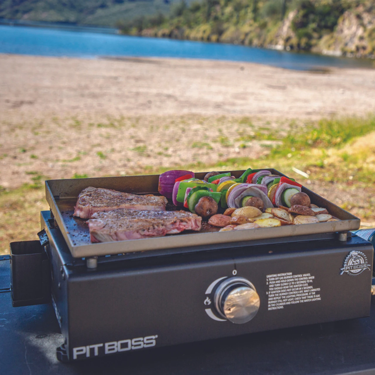 Pit Boss PB200GS 1 Burner Liquid Propane Outdoor Griddle Black 2 Pit Boss PB200GS 1 Burner Liquid Propane Outdoor Griddle Black - Image 2