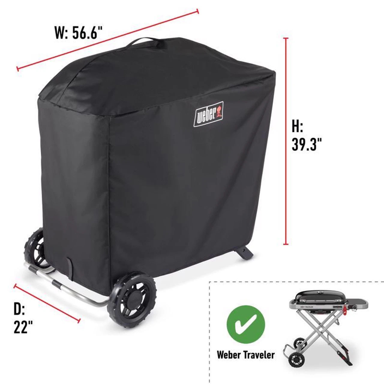 Weber 7770 Grill Cover For Weber Traveler 2 Weber 7770 Grill Cover For Weber Traveler - Image 2