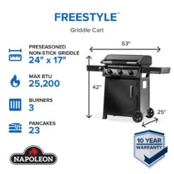 Napoleon F24DFTK Freestyle 24 Inch Pre-seasoned Non-Stick Griddle 11 Napoleon F24DFTK Freestyle 24 Inch Pre-seasoned Non-Stick Griddle -Weber Shop F24DFTPK Web Gallery 02 Freestyle Infographics Freestyle Griddle Slide 1 1 98723.1755790788