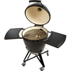 Primo PGCRC Large Round Charcoal Ceramic Kamado Grill 7 Primo PGCRC Large Round Charcoal Ceramic Kamado Grill -Weber Shop Primo All In One Large Round Charcoal Ceramic Kamado Grill with Wheeled Stand and Side Shelves 773 Open 67722.1735324997