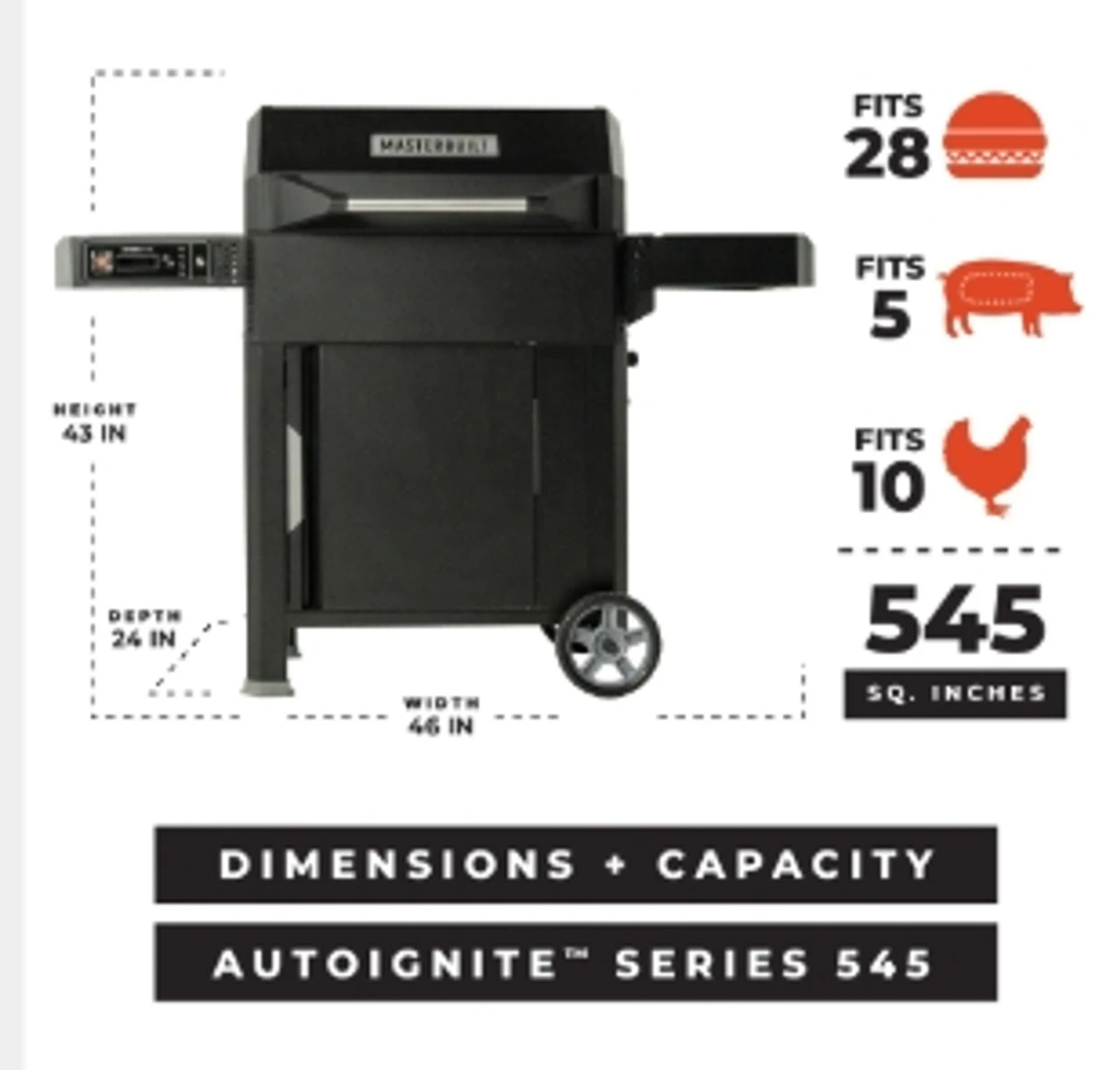 Masterbuilt MB20041124 AutoIgnite Series 545 Digital Charcoal Grill And Smoker 3 Masterbuilt MB20041124 AutoIgnite Series 545 Digital Charcoal Grill And Smoker - Image 3