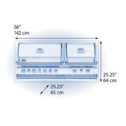 Napoleon BIPRO825RBISS-3 Built-in Prestige PRO 825 RBI With Infrared Bottom And Rear Burners -Weber Shop WebGallery Dimensional BIPRO825 dual 84260.1755816797