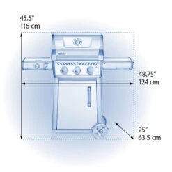 Napoleon F365DSBPGT-ECP Freestyle 365 SB With Range Side Burner -Weber Shop WebGallery Dimensional F365SB dual 75290.1755804159