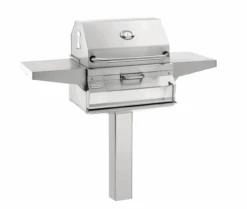 Fire Magic 22-SC01C-G6 Charcoal In Ground Post Mount Grill With Smoker Hood