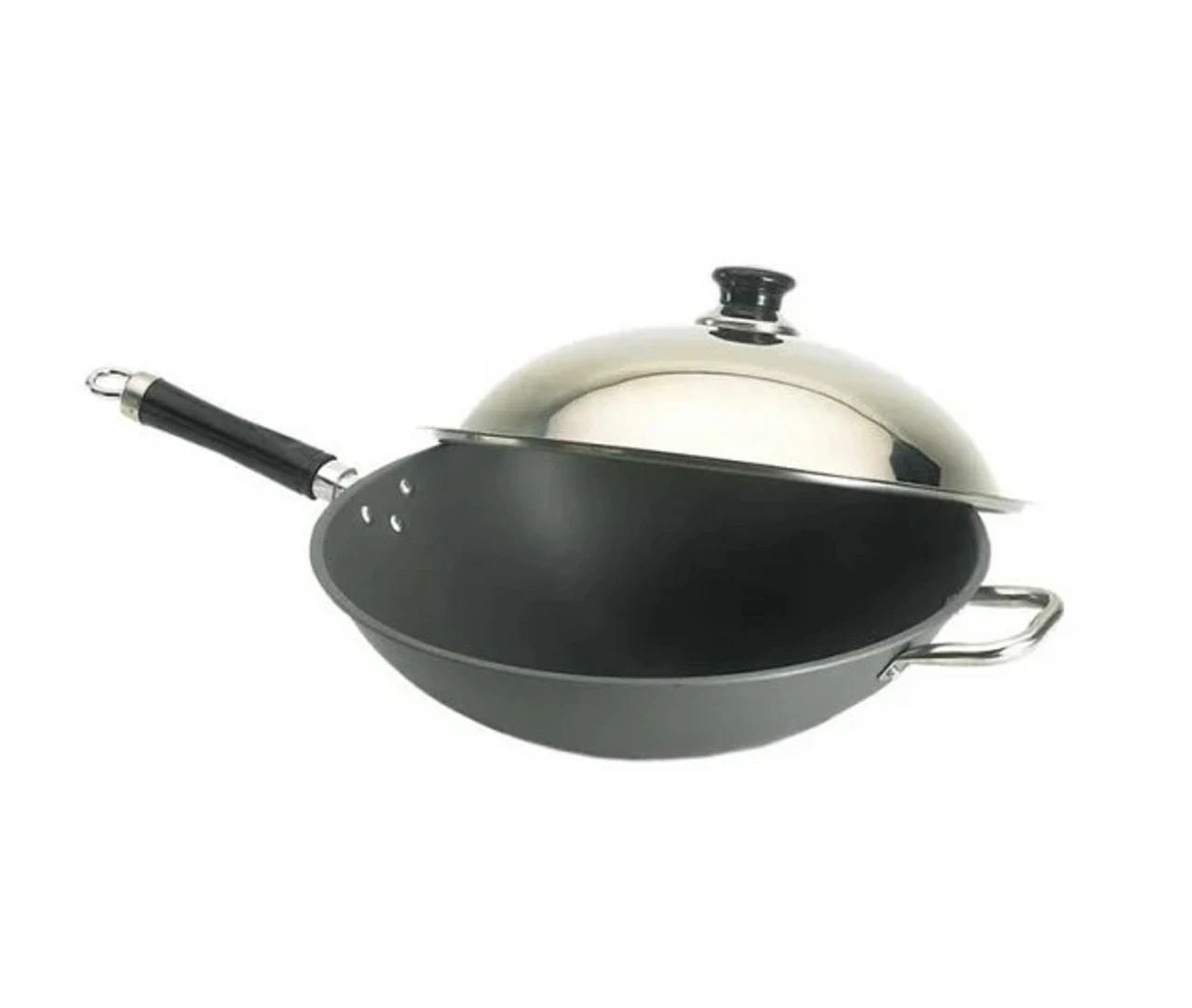 Fire Magic 3572 Wok 15-inch Hard Anodized With Stainless Steel Cover 1 Fire Magic 3572 Wok 15-inch Hard Anodized With Stainless Steel Cover